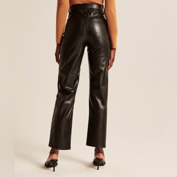 Abercrombie & Fitch Black Leather Pants - Picture 4 of 12